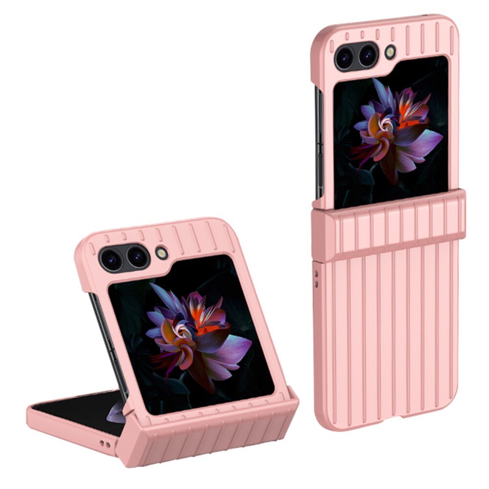 Stripe Coque dures caoutchoutées Hinge Protection Samsung Galaxy Z Flip 5, rose