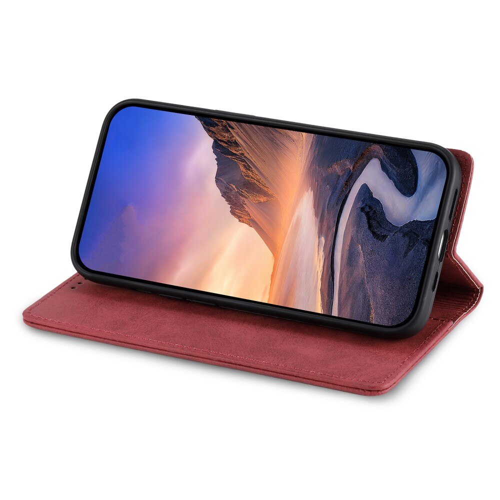 RFID Coque portefeuille mince Google Pixel 8, rouge