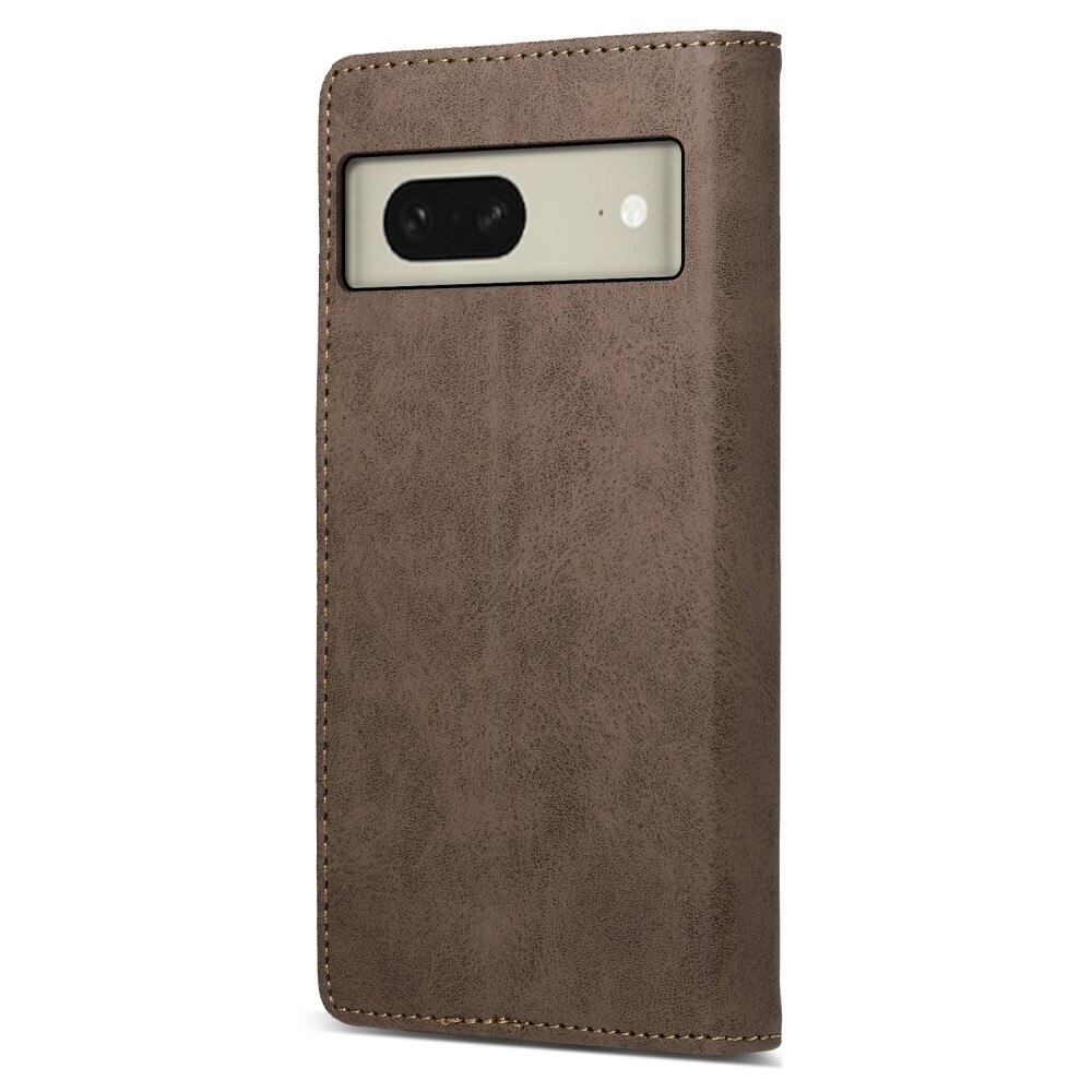 RFID Coque portefeuille mince Google Pixel 8, marron