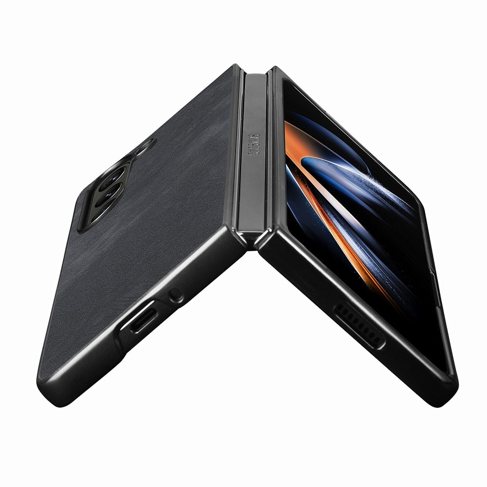 Coque en Cuir Samsung Galaxy Z Fold 5, noir