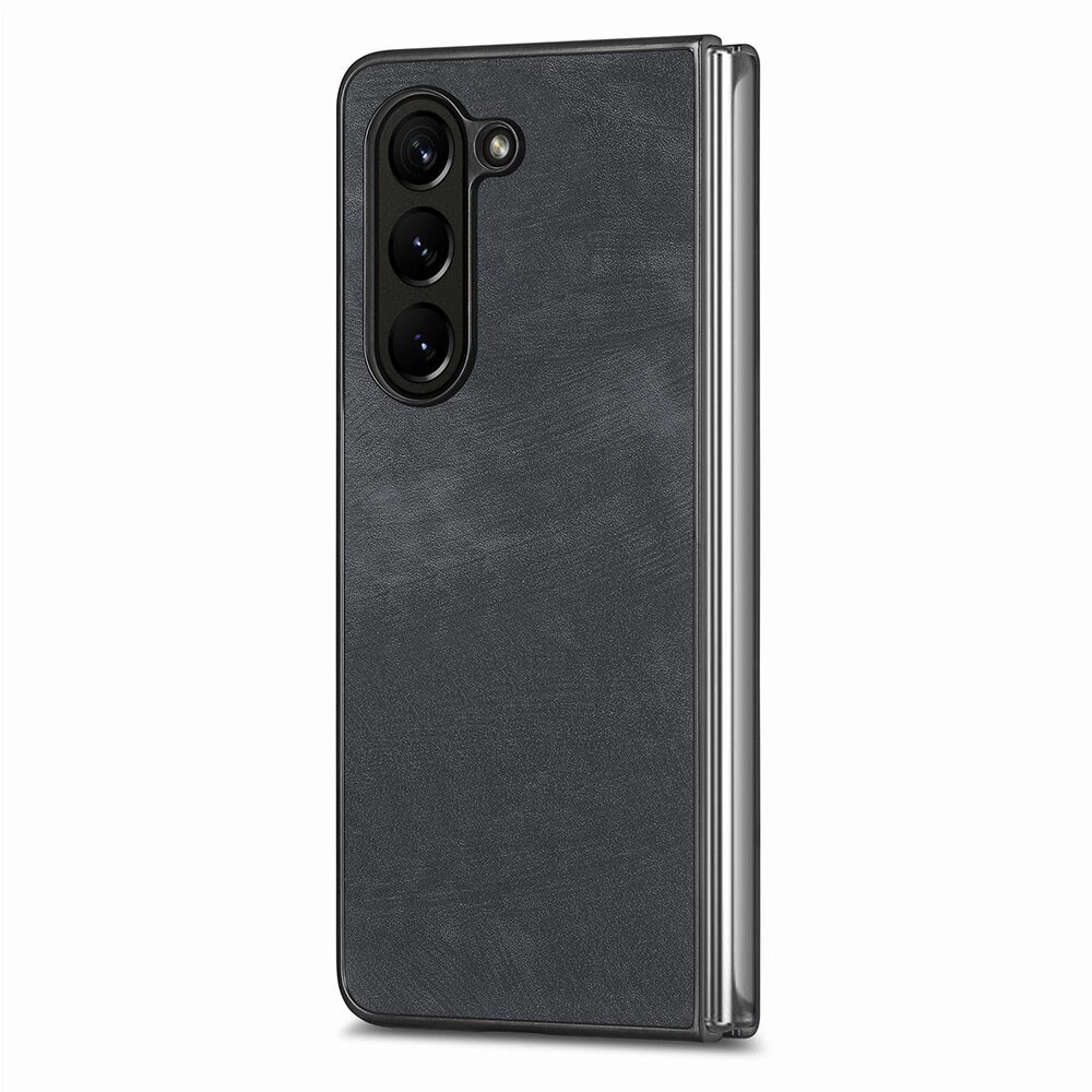 Coque en Cuir Samsung Galaxy Z Fold 5, noir