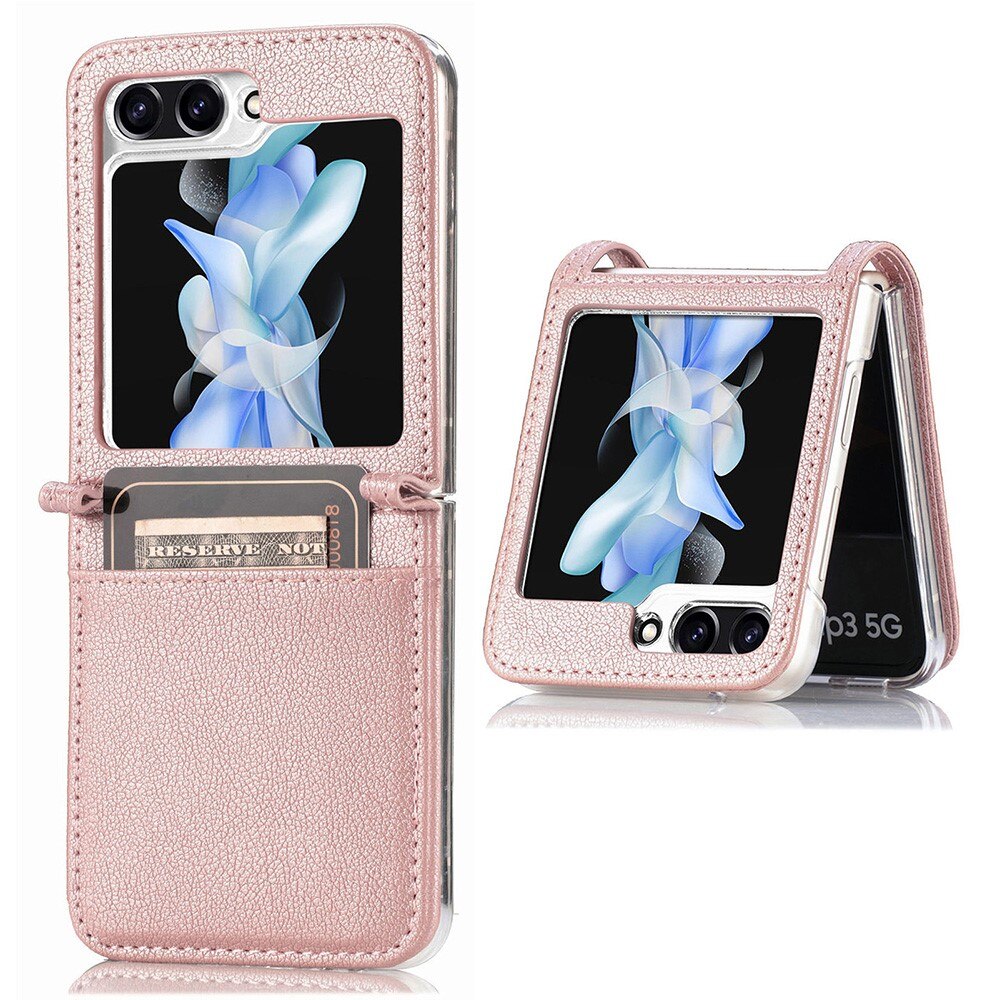 Étui portefeuille Slim Card Wallet Samsung Galaxy Z Flip 6, rose