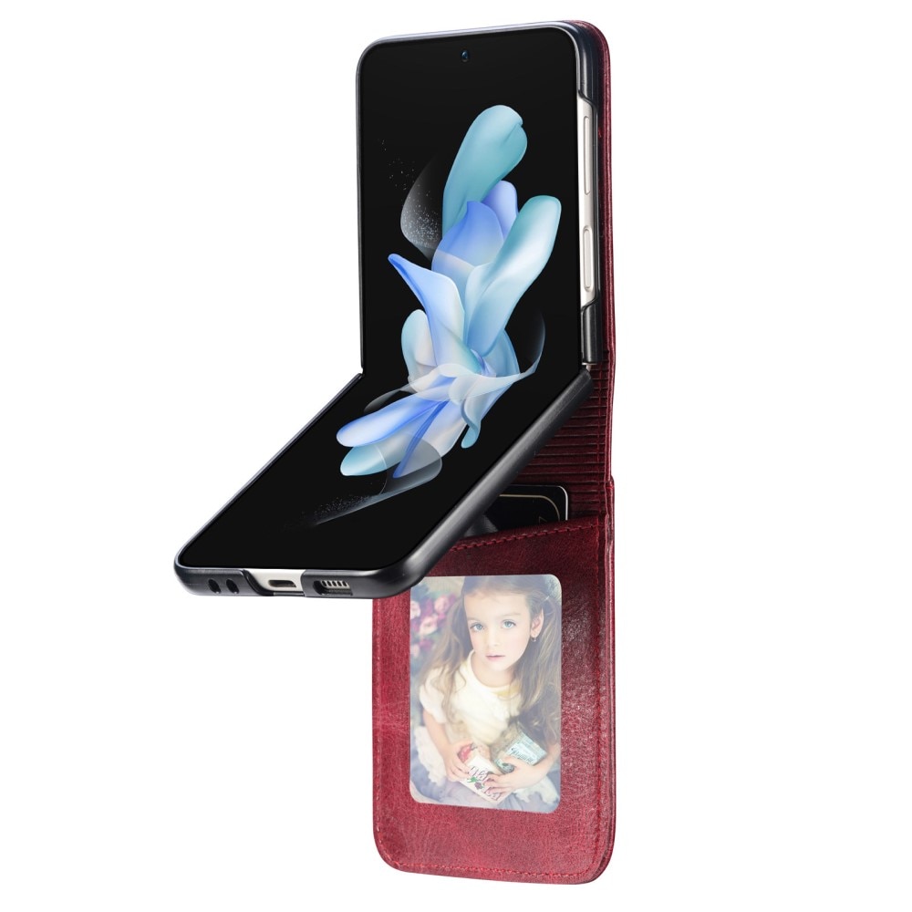 Coque portefeuille Samsung Galaxy Z Flip 5, rouge