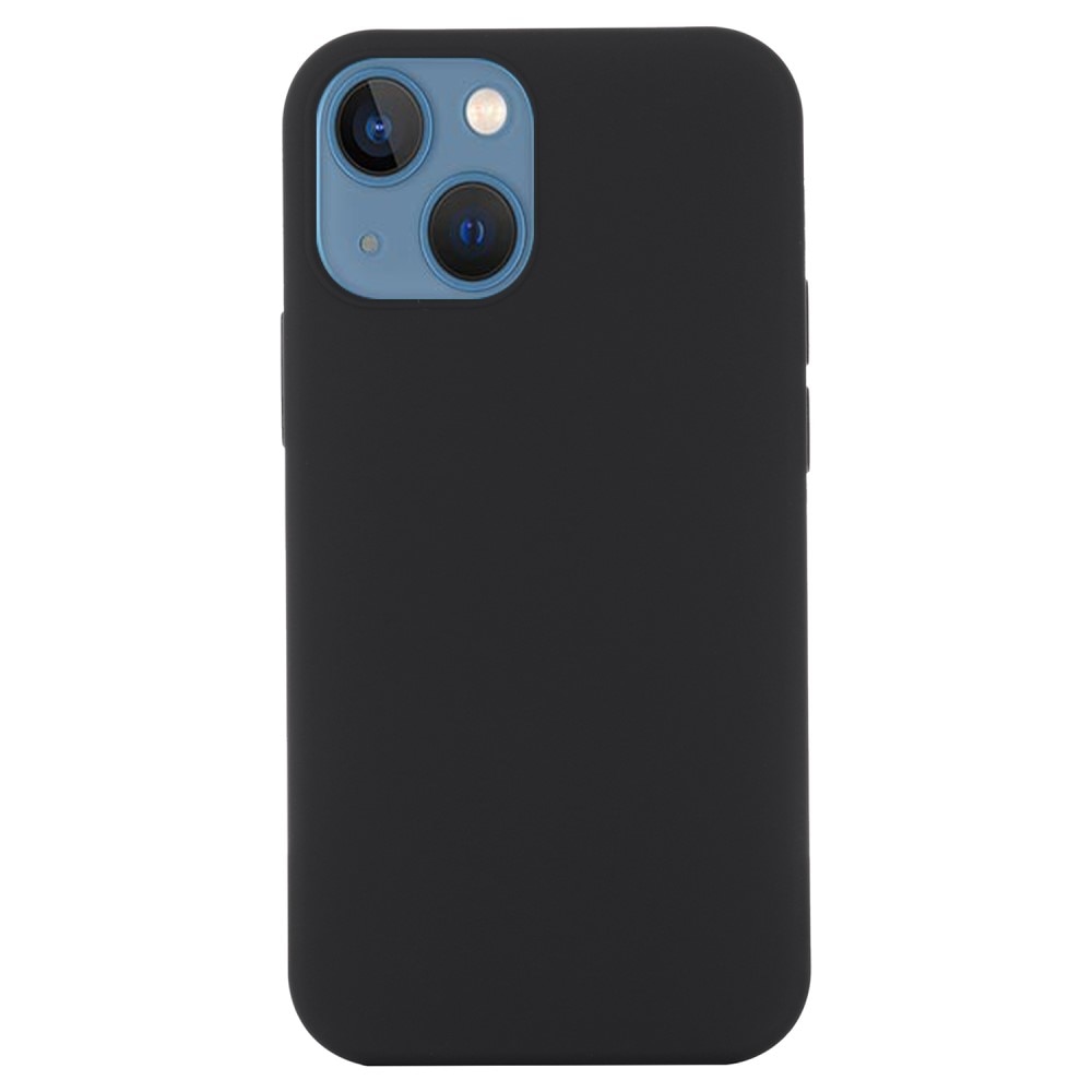 Coque en silicone MagSafe iPhone 15 Plus, noir
