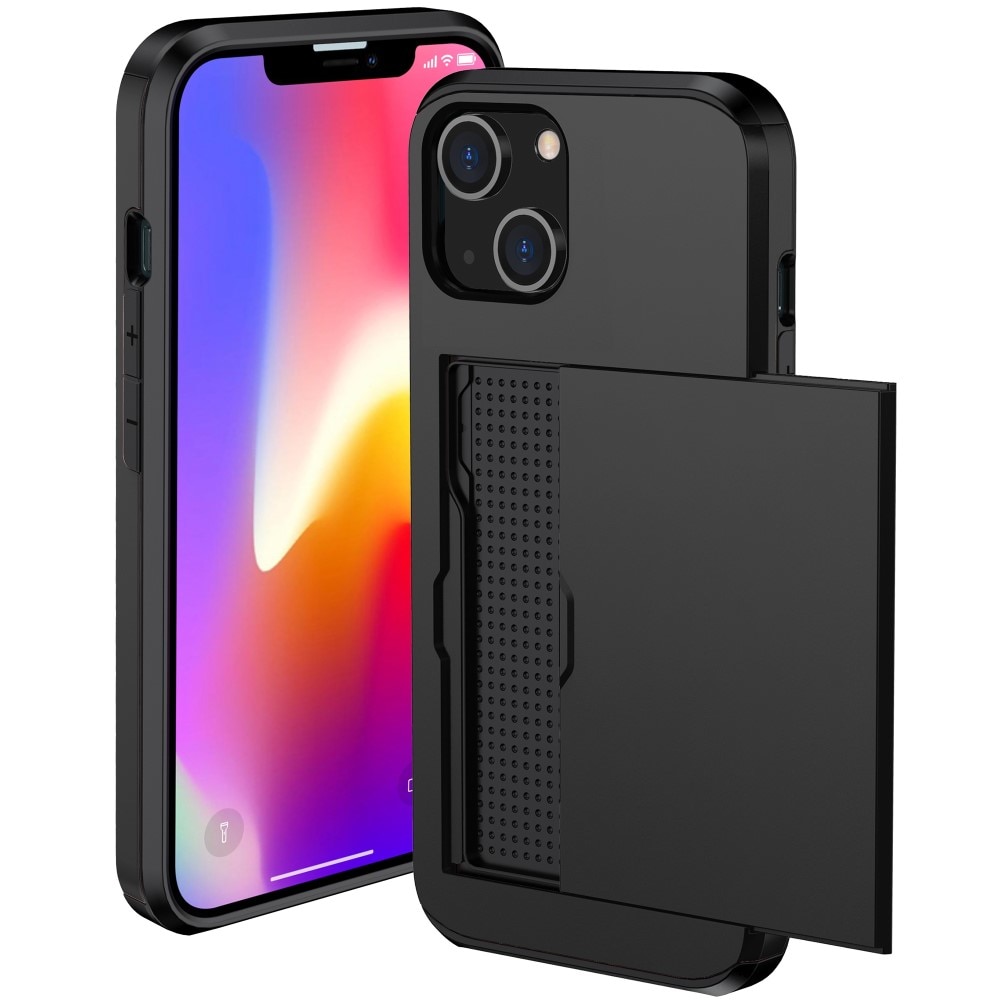 Coque à cartes iPhone 15 Plus, Noir