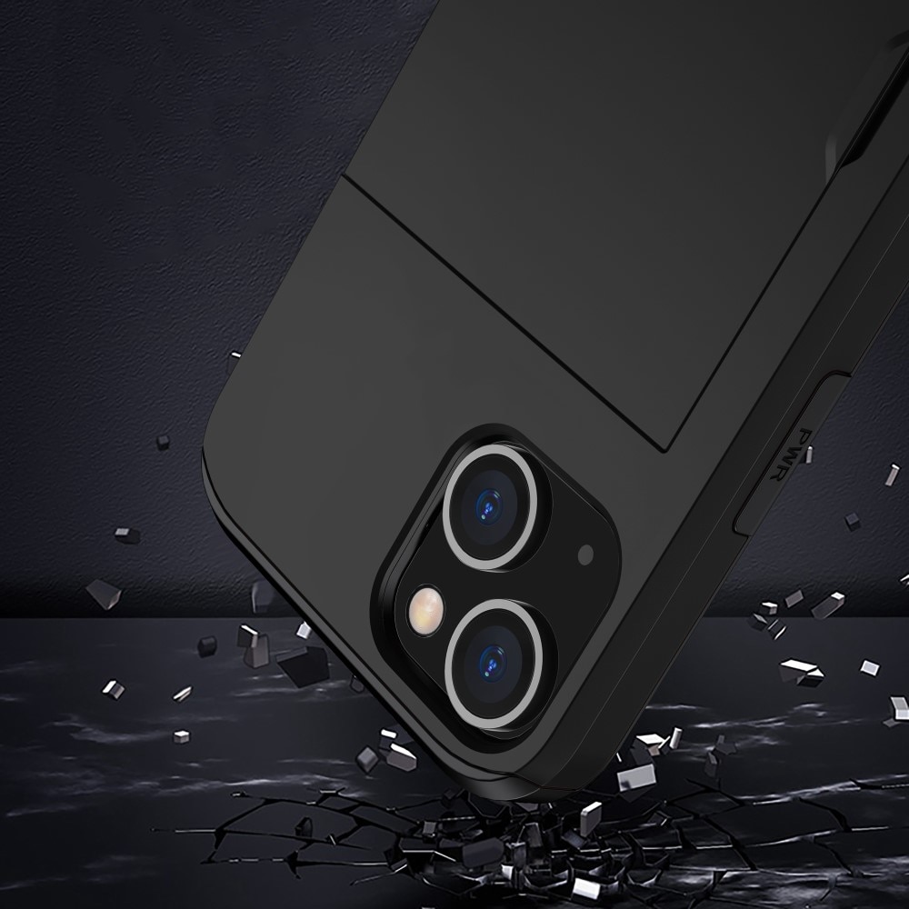 Coque à cartes iPhone 15 Plus, Noir