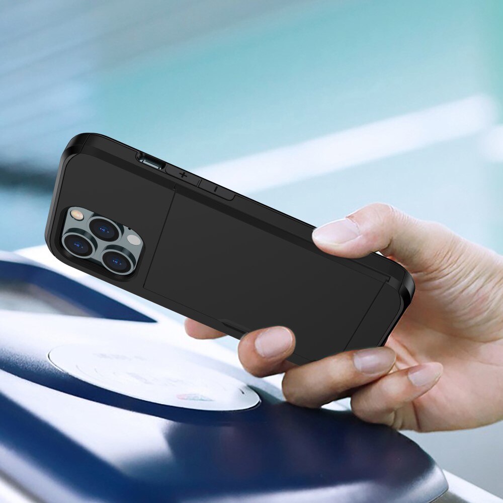 Coque à cartes iPhone 15 Pro, Noir