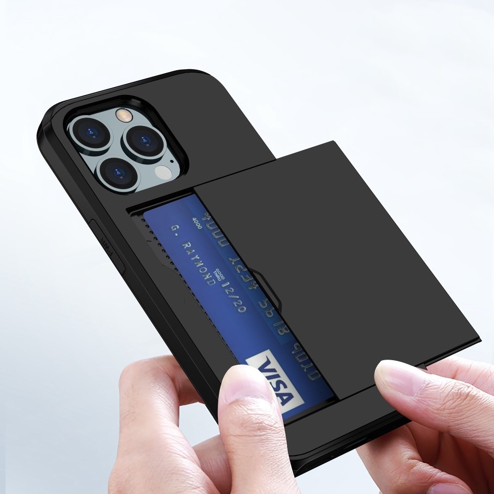 Coque à cartes iPhone 15 Pro Max, Noir