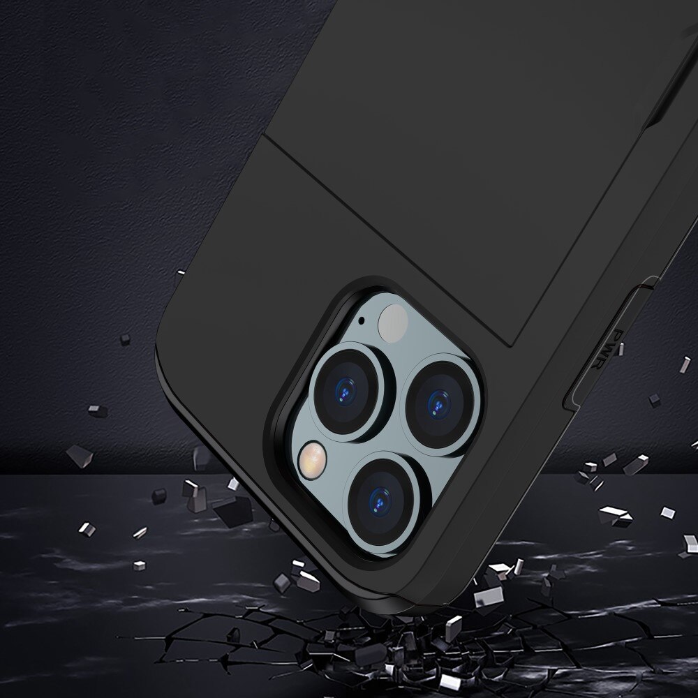 Coque à cartes iPhone 15 Pro Max, Noir