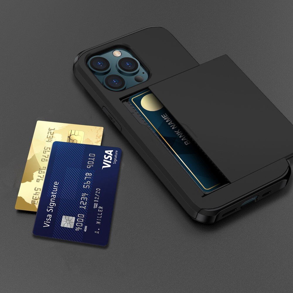 Coque à cartes iPhone 15 Pro Max, Noir