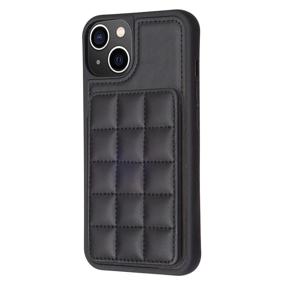 Coque TPU avec portefeuille matelassé iPhone 13 noir