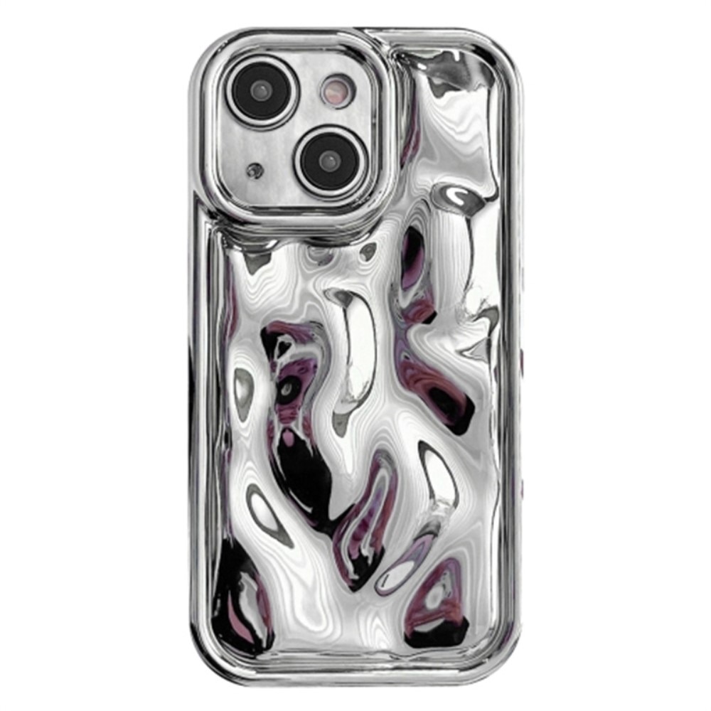 Coque TPU Wavy iPhone 14, argent