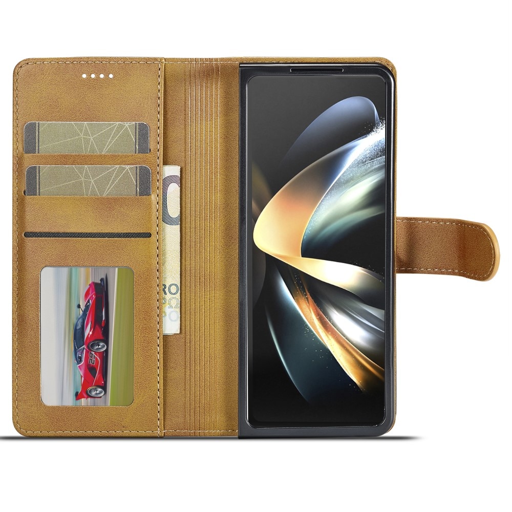 Étui portefeuille Samsung Galaxy Z Fold 5, cognac