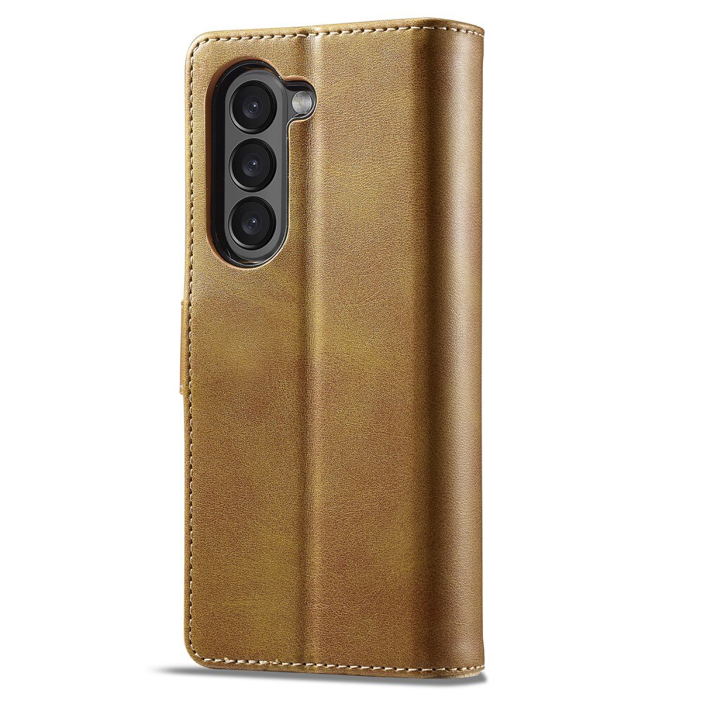 Étui portefeuille Samsung Galaxy Z Fold 5, cognac