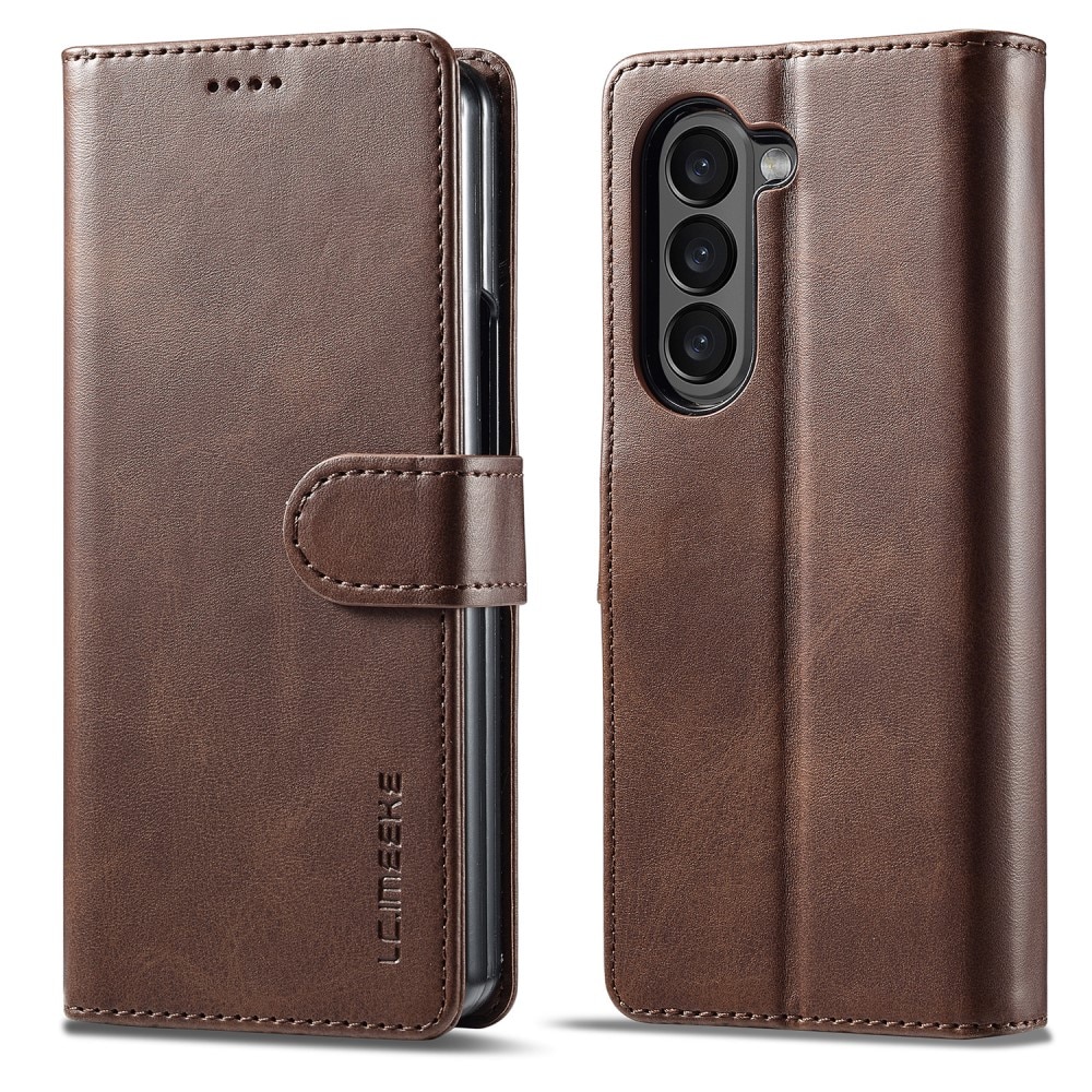 Étui portefeuille Samsung Galaxy Z Fold 6, marron