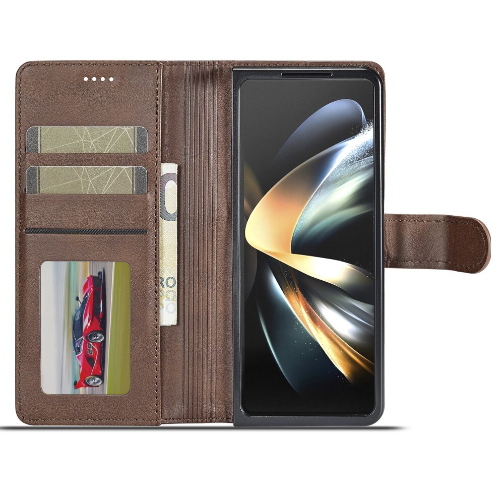 Étui portefeuille Samsung Galaxy Z Fold 5, marron