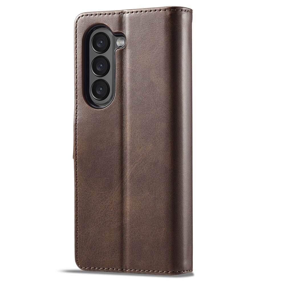 Étui portefeuille Samsung Galaxy Z Fold 5, marron