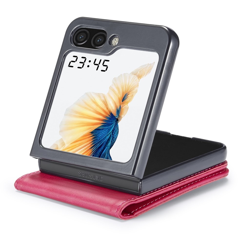 Étui portefeuille Samsung Galaxy Z Flip 5, rose