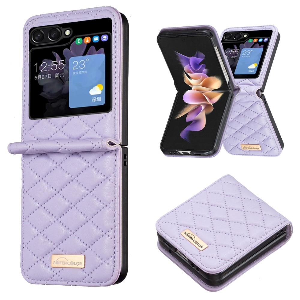 Étui matelassée Samsung Galaxy Z Flip 5, violet