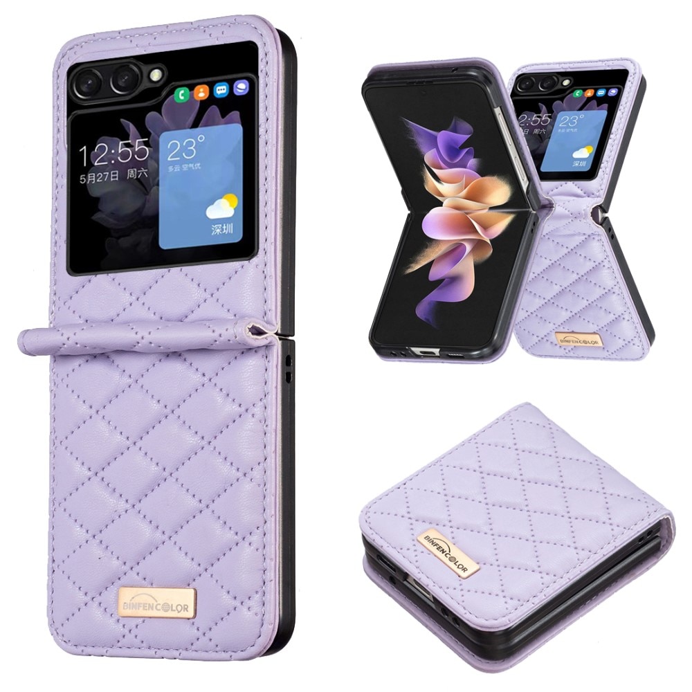 Étui matelassée Samsung Galaxy Z Flip 6, violet