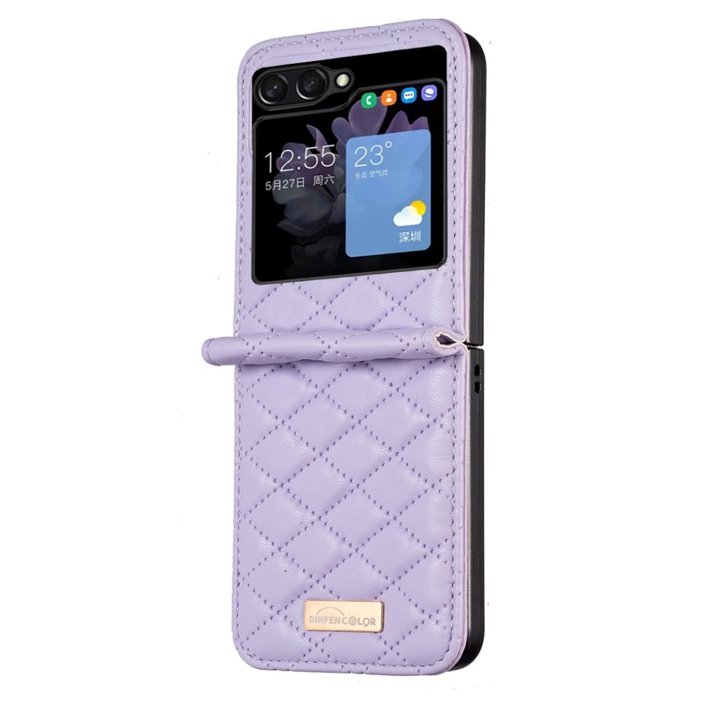 Étui matelassée Samsung Galaxy Z Flip 5, violet