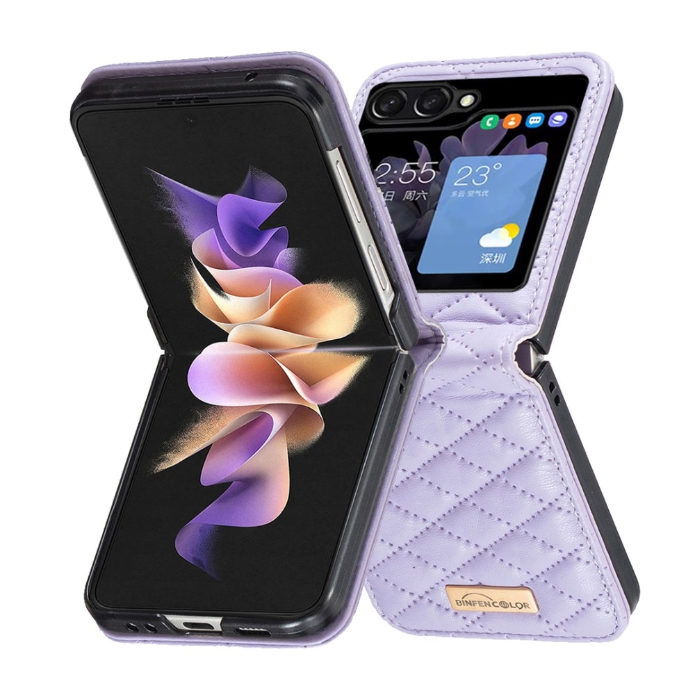 Étui matelassée Samsung Galaxy Z Flip 5, violet