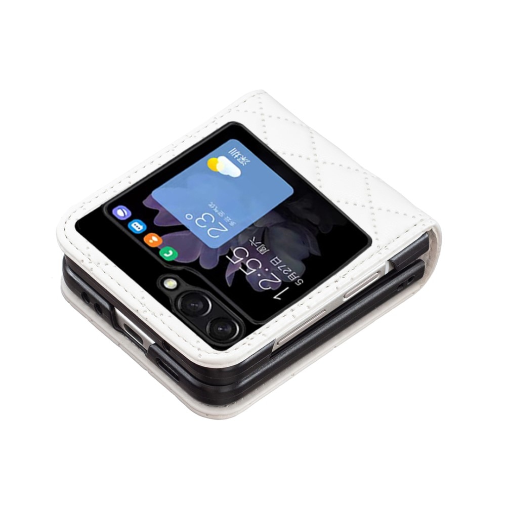 Étui matelassée Samsung Galaxy Z Flip 5, blanc