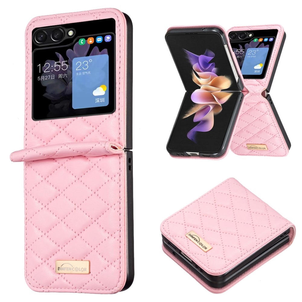 Étui matelassée Samsung Galaxy Z Flip 6, rose