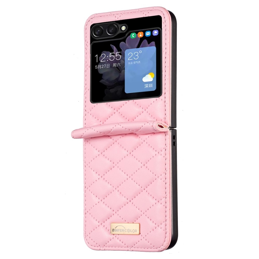 Étui matelassée Samsung Galaxy Z Flip 5, rose