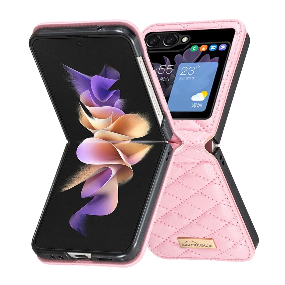 Étui matelassée Samsung Galaxy Z Flip 5, rose