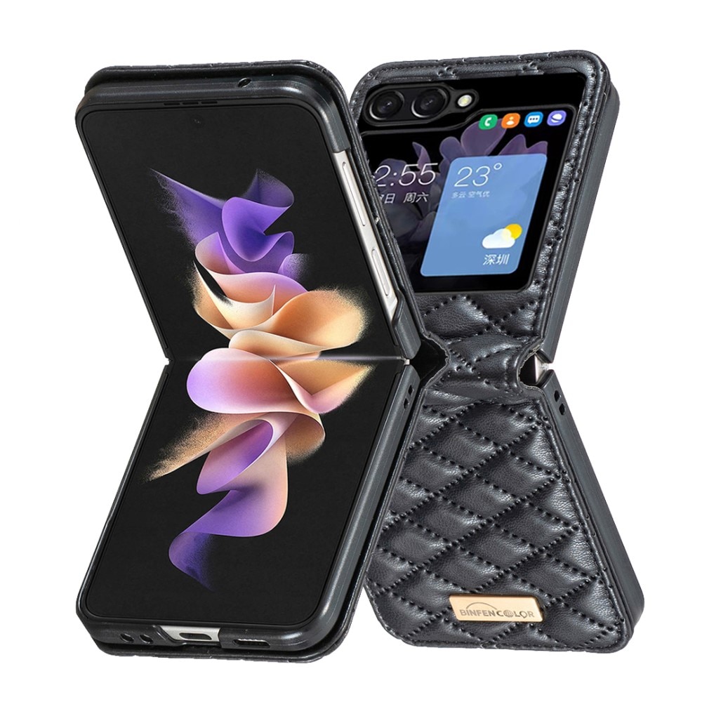 Étui matelassée Samsung Galaxy Z Flip 5, noir