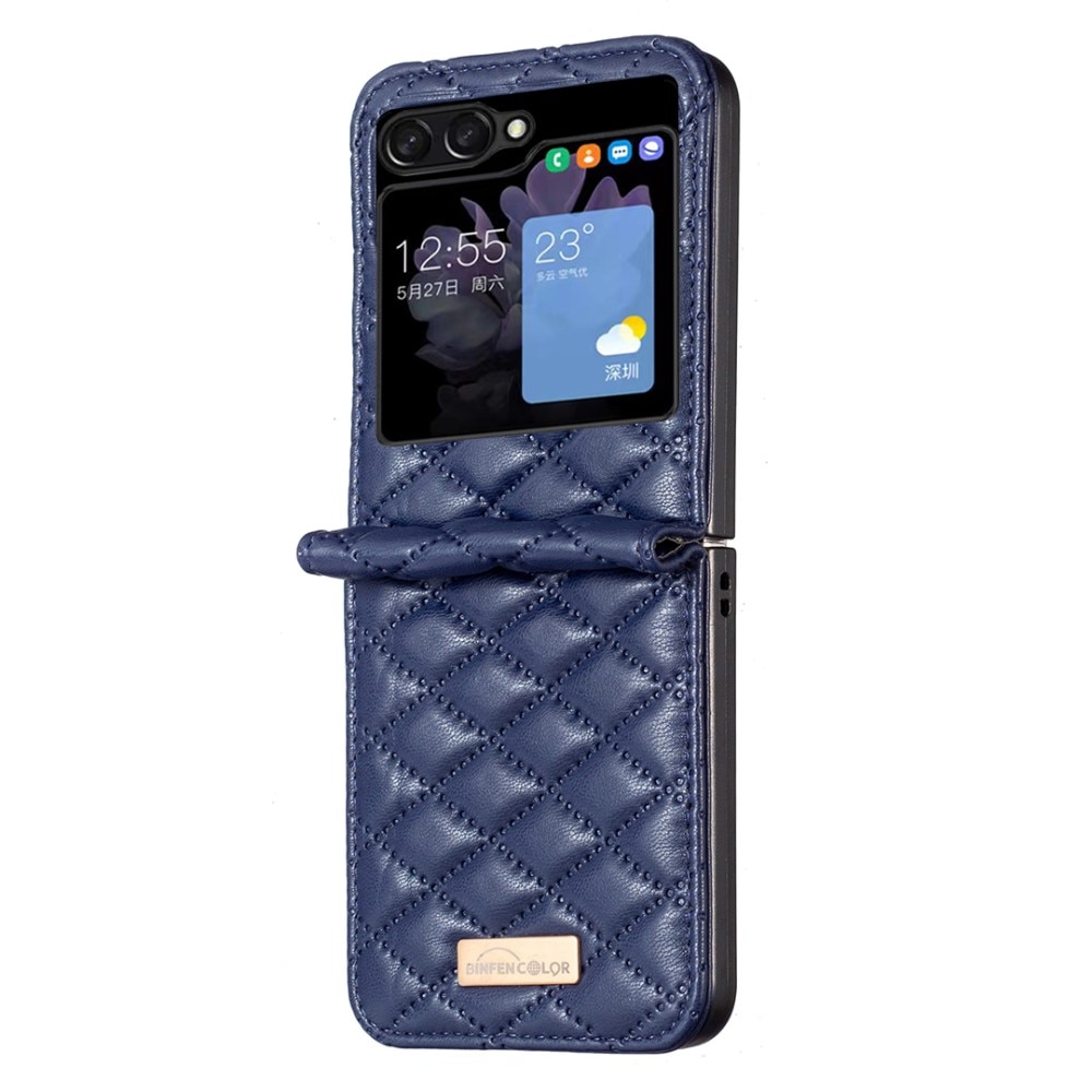 Étui matelassée Samsung Galaxy Z Flip 5, bleu