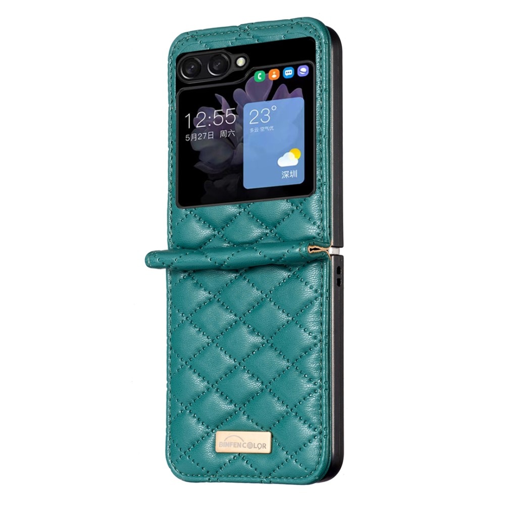 Étui matelassée Samsung Galaxy Z Flip 5, vert