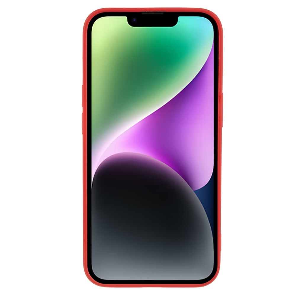 Coque TPU résistante aux chocs iPhone 15, Rouge