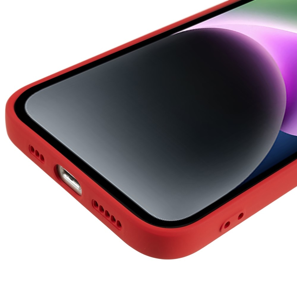 Coque TPU résistante aux chocs iPhone 15, Rouge