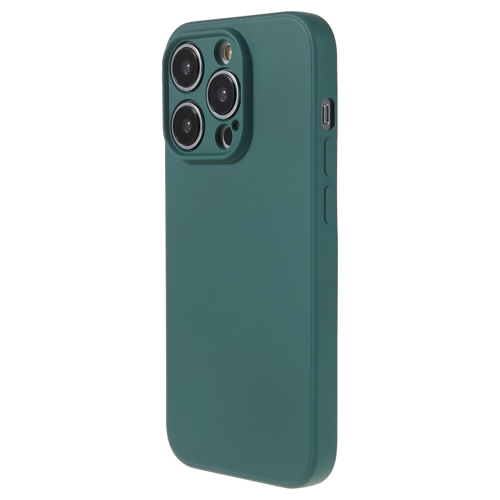 Coque TPU résistant aux chocs iPhone 15 Pro, vert foncé