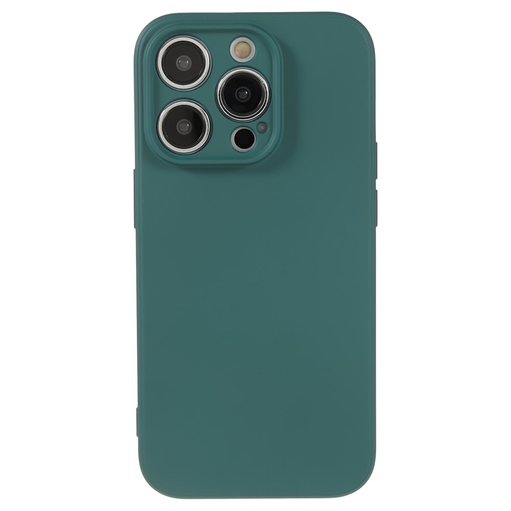 Coque TPU résistant aux chocs iPhone 15 Pro, vert foncé