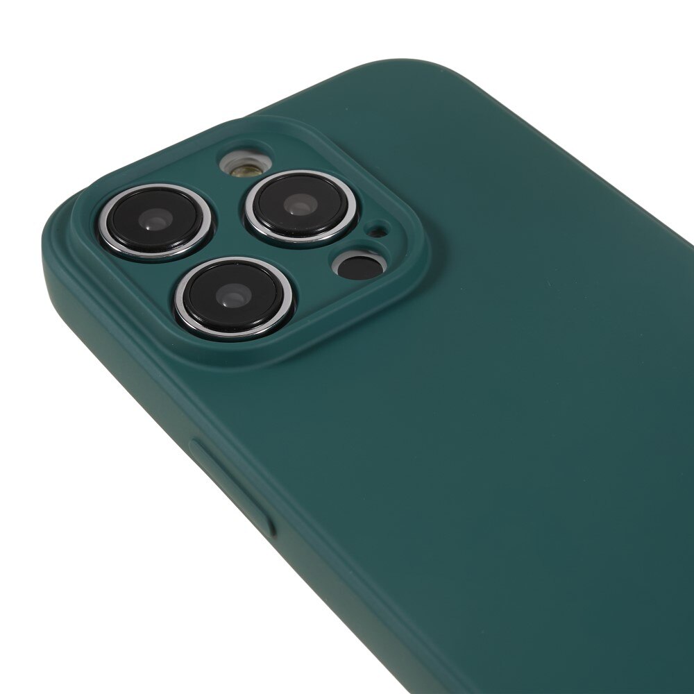 Coque TPU résistant aux chocs iPhone 15 Pro, vert foncé