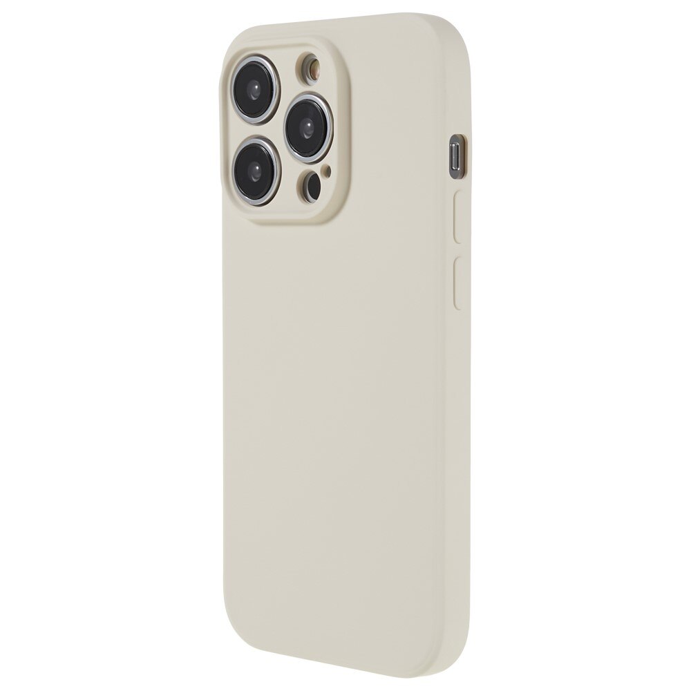 Coque TPU résistant aux chocs iPhone 15 Pro, beige