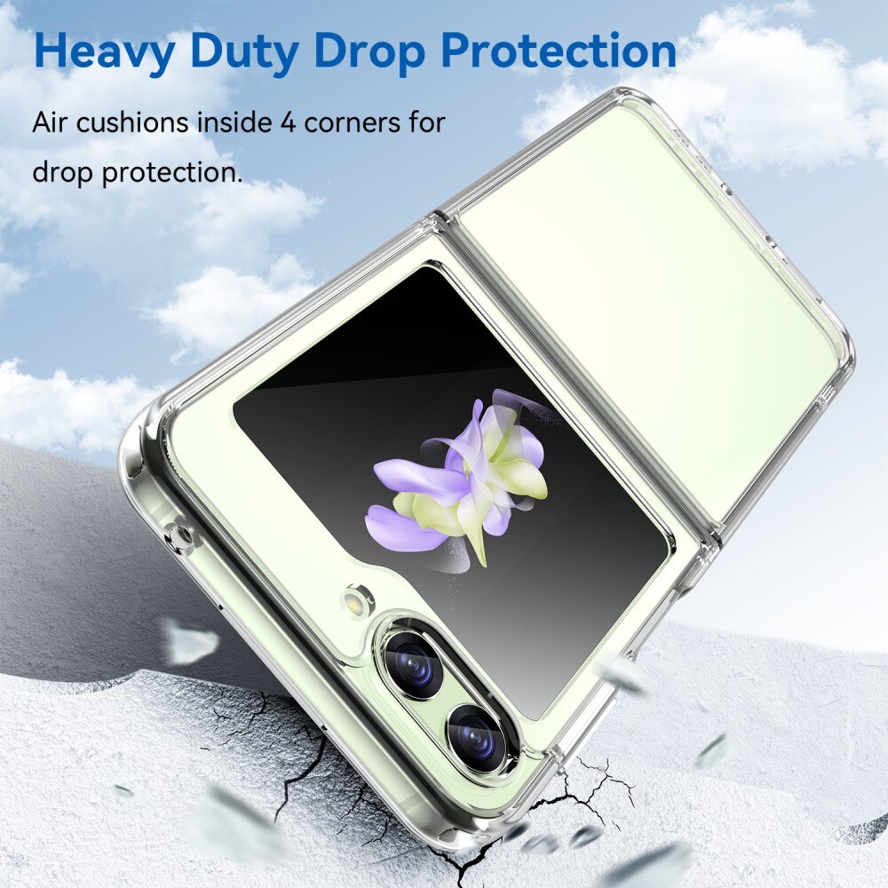 Coque hybride pour Samsung Galaxy Z Flip 5, Transparent