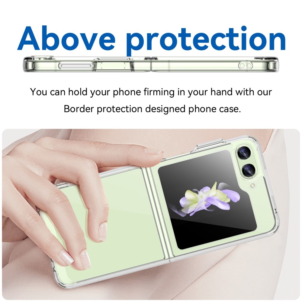 Coque hybride pour Samsung Galaxy Z Flip 5, Transparent