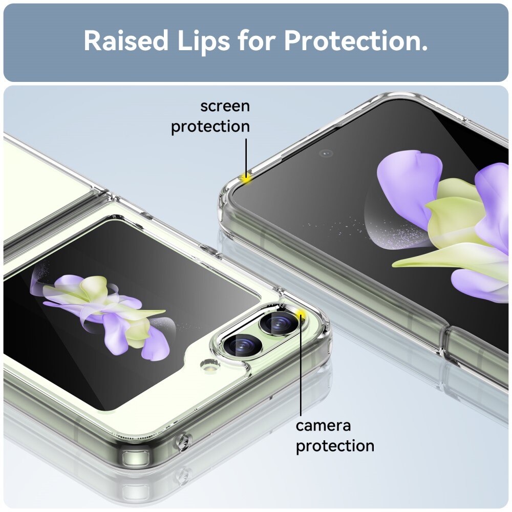 Coque hybride pour Samsung Galaxy Z Flip 5, Transparent
