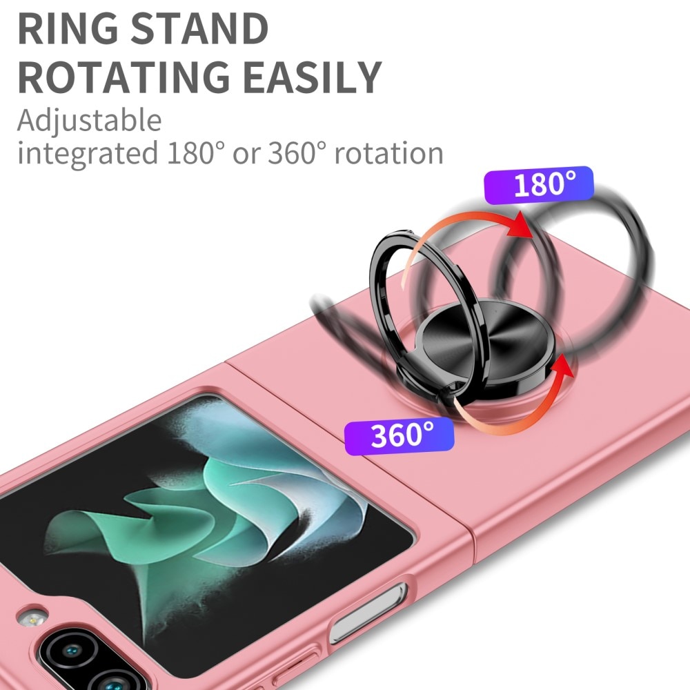 Coque magnétique avec porte-bague Samsung Galaxy Z Flip 5, rose