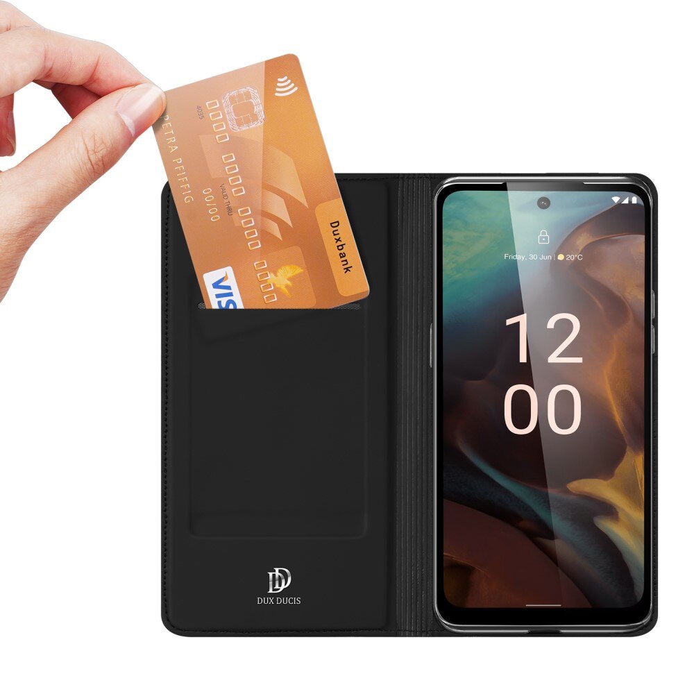 Étui portefeuille Skin Pro Series  Nokia XR21, Noir