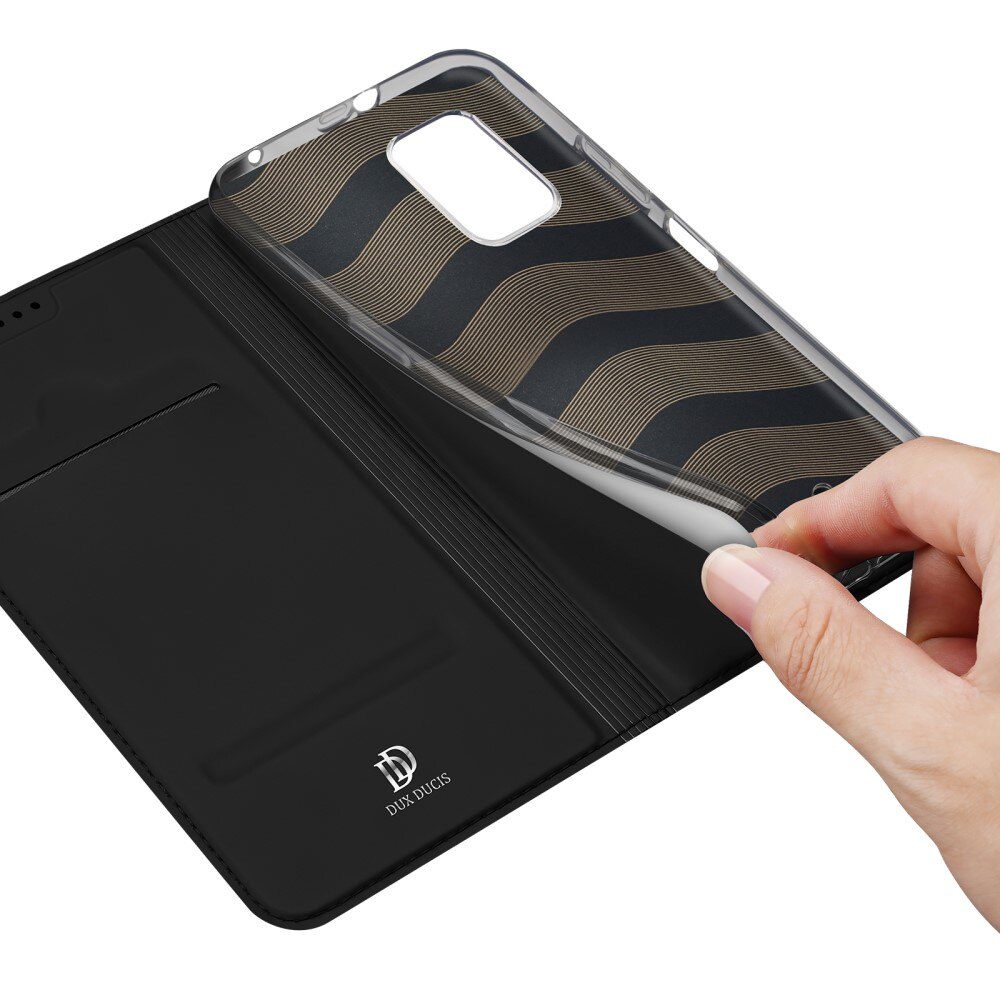 Étui portefeuille Skin Pro Series  Nokia XR21, Noir
