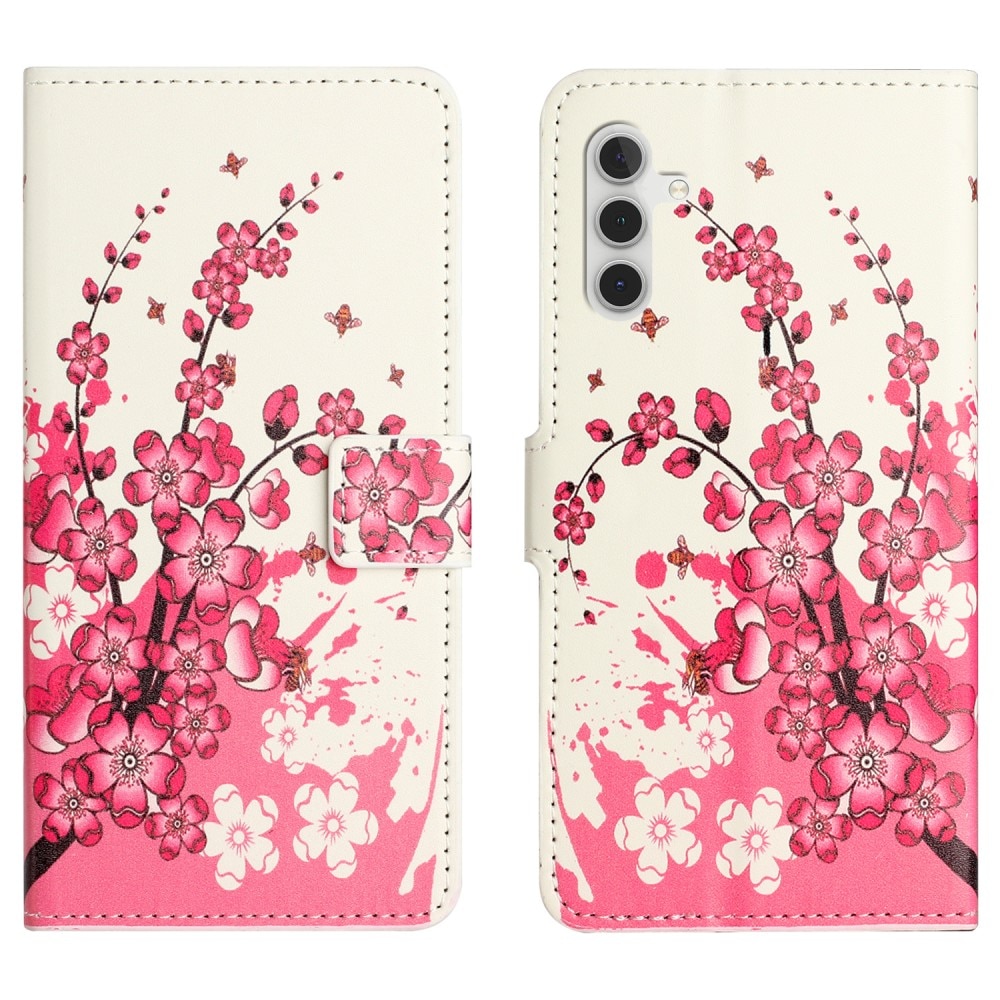 Étui portefeuille Samsung Galaxy S23 FE, Fleurs de cerisier