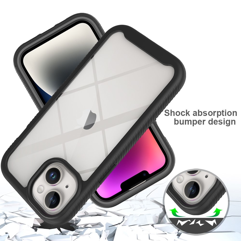 Coque Full Protection iPhone 15, noir