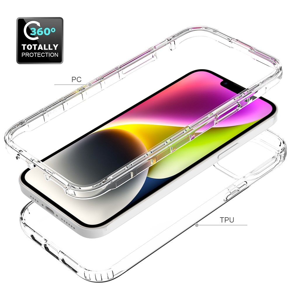 Coque de couverture complète iPhone 15 Plus, Transparent