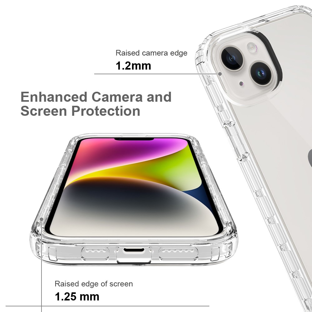 Coque de couverture complète iPhone 15 Plus, Transparent