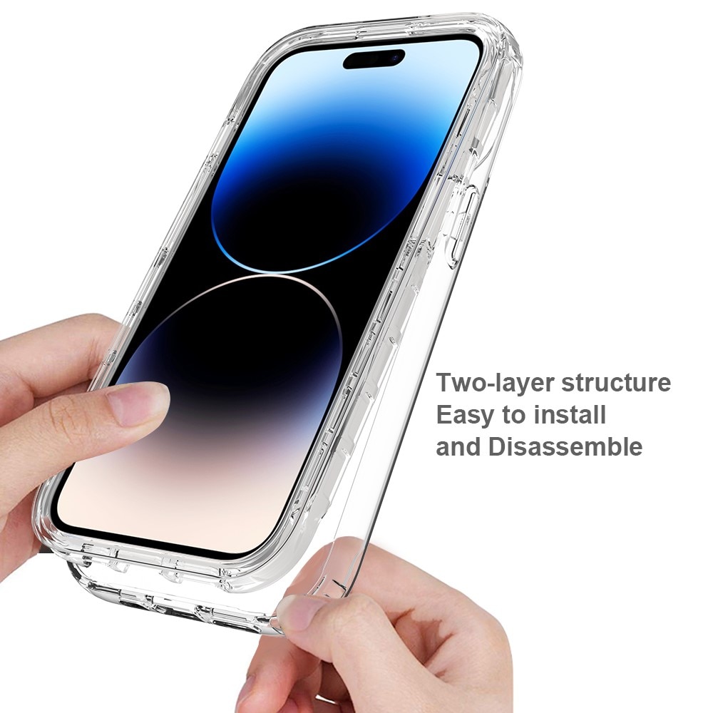 Coque de couverture complète iPhone 15, Transparent